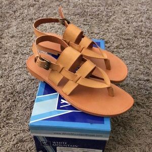 White Mountain tan sandals
